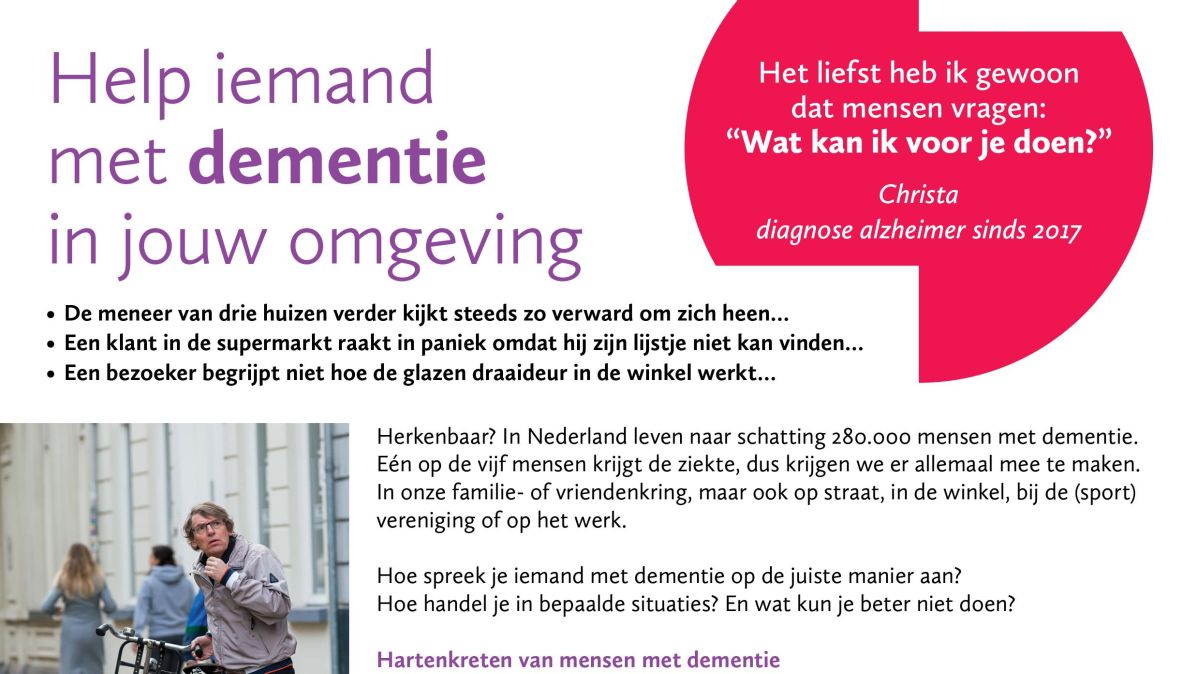 onhandig Ontvangende machine verband Trainingen 'omgaan met dementie' in De Klink | Koudum.nl