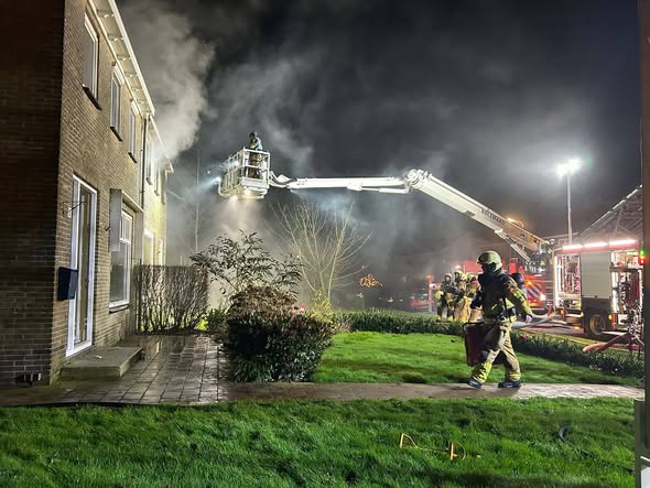 Brand in woning in Koudum