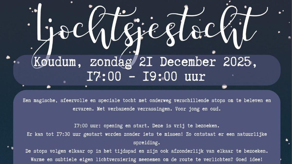 Geweldige Ljochtsjestocht op kortste dag